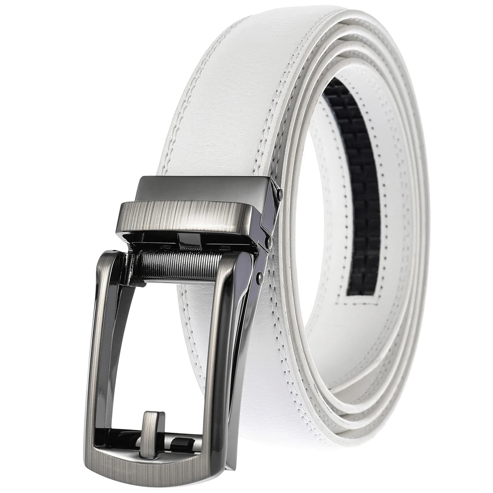 JMT-920650 Men's Leather Automatic Buckle Belt - Style LY33-32314-1