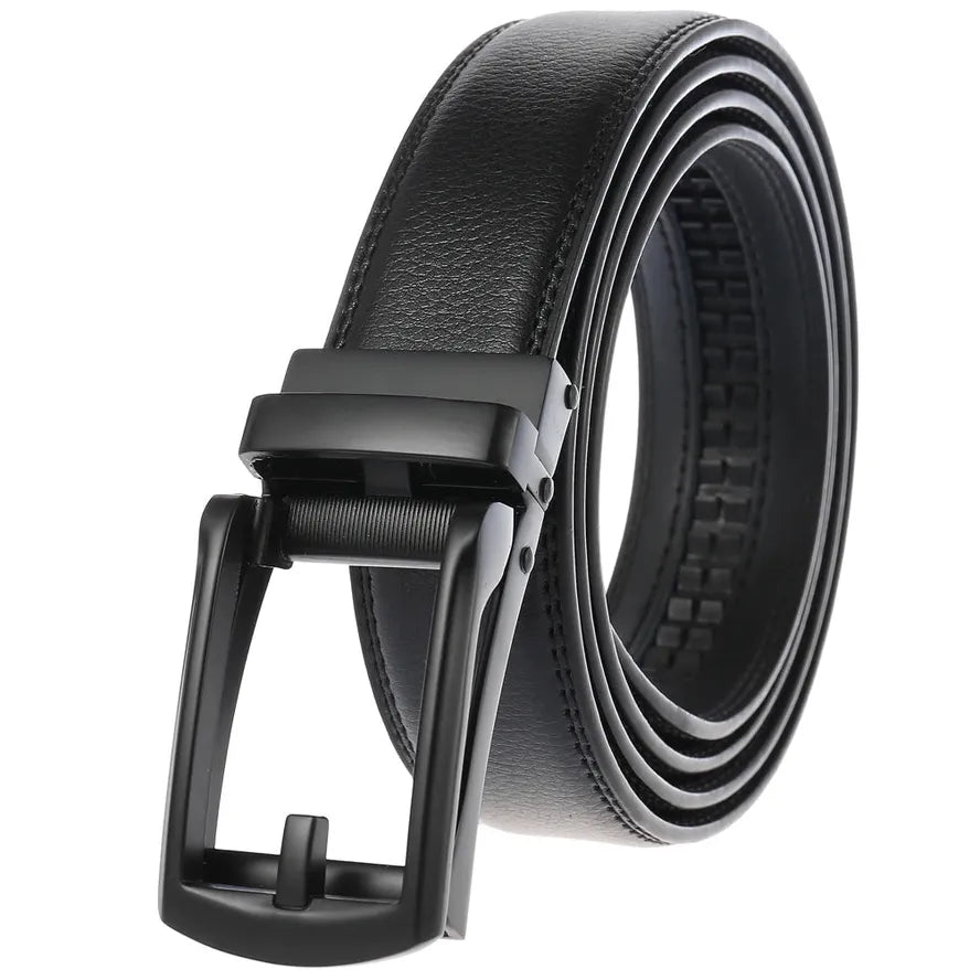 JMT-920650 Men's Leather Automatic Buckle Belt - Style LY33-32314-1