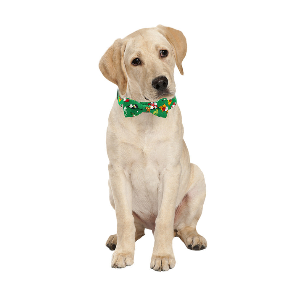 JMT-920714 Christmas Themed Dog Collar in Red and Green, Cotton Polyester, Multiple Sizes Available