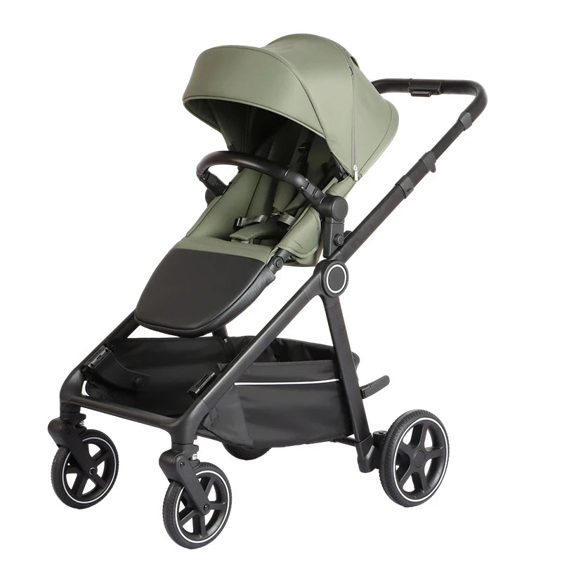 JMT-920906 Luxury 3-in-1 Twin Newborn Baby Stroller with One-Hand Adjustable Backrest and Double Seat Capability