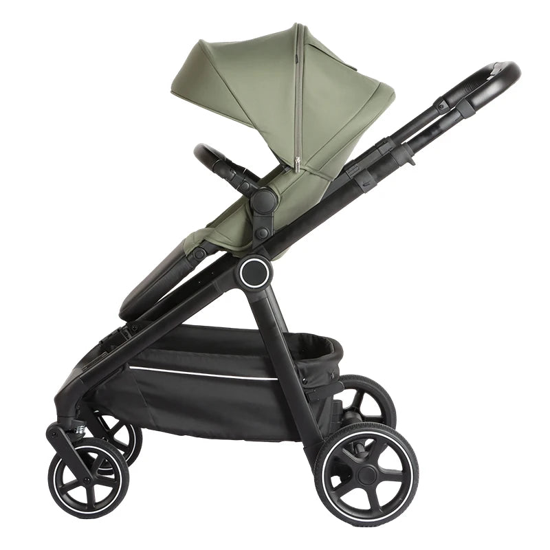 JMT-920906 Luxury 3-in-1 Twin Newborn Baby Stroller with One-Hand Adjustable Backrest and Double Seat Capability