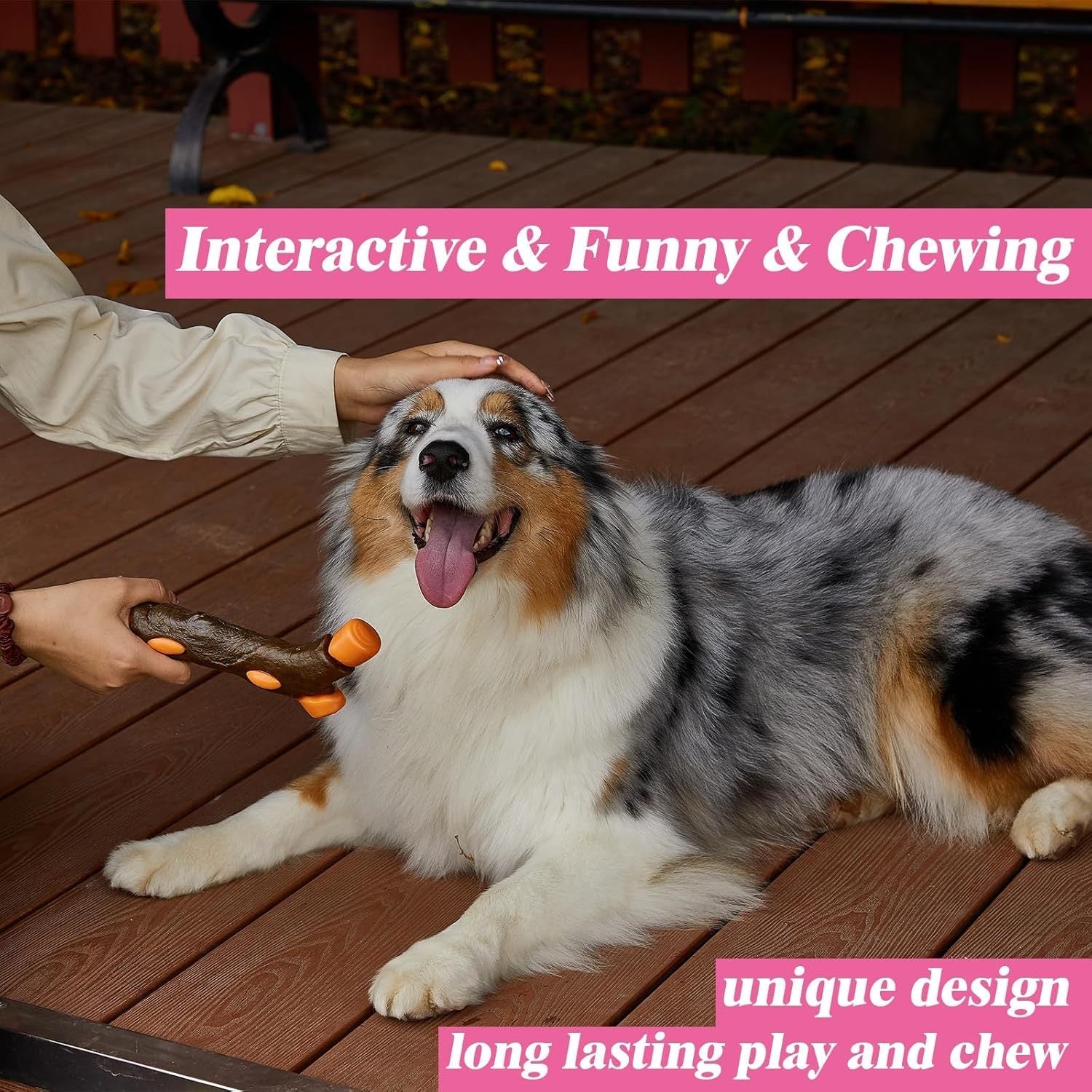 JMT-921034 Indestructible Dog Bones Chew Toy - Real Beef Flavor, Safe Nylon & Cowhide, Ideal for Aggressive Chewers of All Sizes