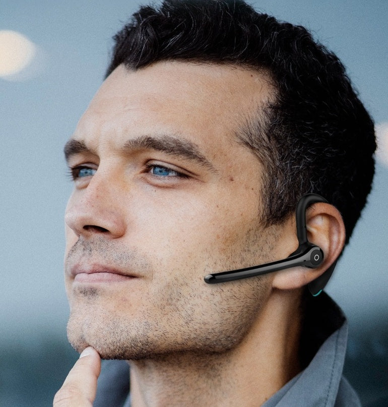 JMT-921034 Wireless Over-Ear Bluetooth Headset with Call and Music Support, Unilateral Design, 10m Range, Battery Display