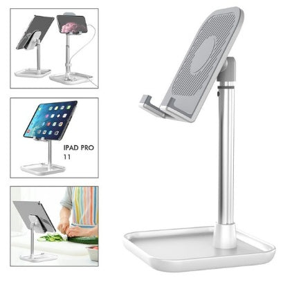 JMT-921226 Aluminum Alloy Adjustable Phone and Tablet Stand with Anti-Scratch Silicone Protection