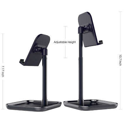 JMT-921226 Aluminum Alloy Adjustable Phone and Tablet Stand with Anti-Scratch Silicone Protection