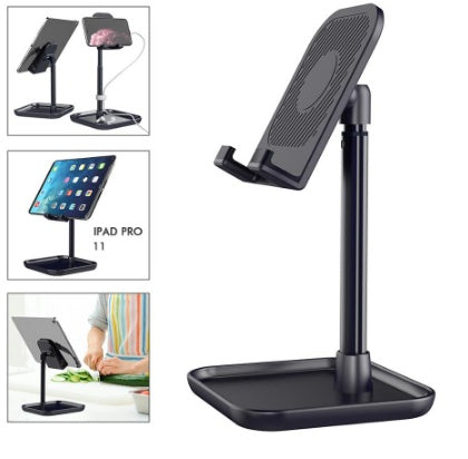JMT-921226 Aluminum Alloy Adjustable Phone and Tablet Stand with Anti-Scratch Silicone Protection