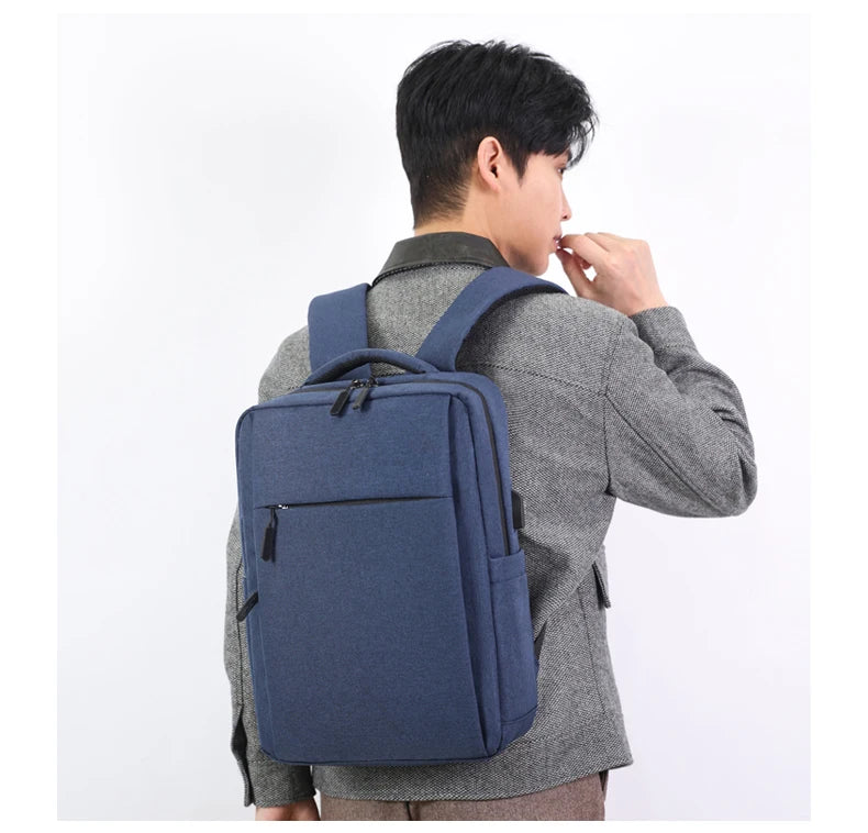 JMT-921226 Stylish Lightweight Laptop Backpack with USB Charging Port and Mezzanine Design for Outdoor and Business Use