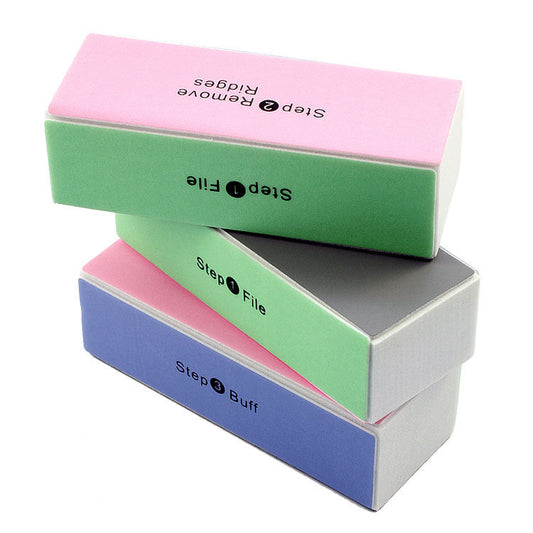 JMT-921354 Nail Four-Sided Sponge Polishing Block - Smooths and Enhances Nail Appearance