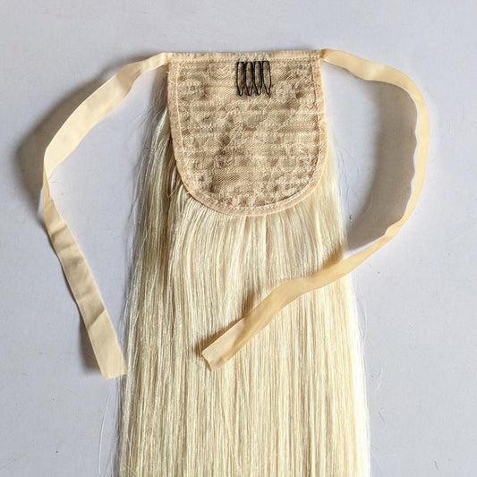 JMT-921738 Real Hair Velcro Ponytail Extension - Seamless Long Tress Wig Available in Various Lengths and Colors