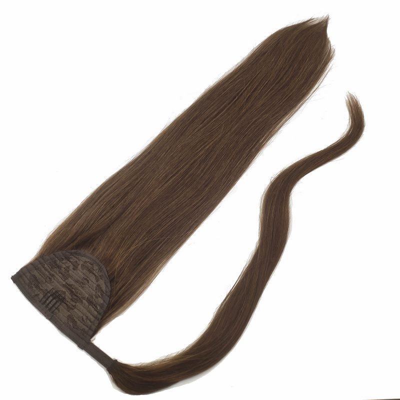 JMT-921738 Real Hair Velcro Ponytail Extension - Seamless Long Tress Wig Available in Various Lengths and Colors