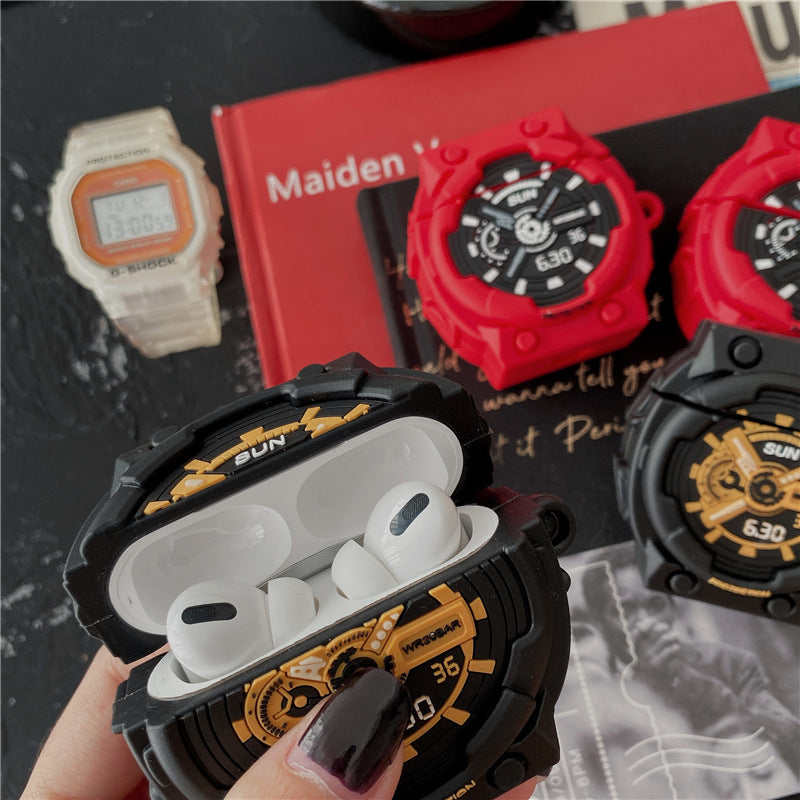 JMT-921866 Luminous Silicone Protective Case for AirPods 1/2 & Pro 3 with Carabiner