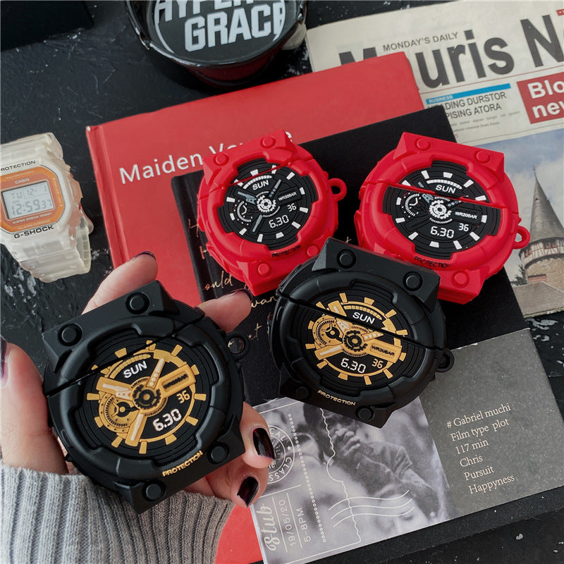 JMT-921866 Luminous Silicone Protective Case for AirPods 1/2 & Pro 3 with Carabiner