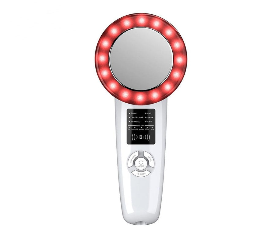JMT-922186 6-in-1 Ultrasonic Beauty Tool with EMS and Color Light Therapy