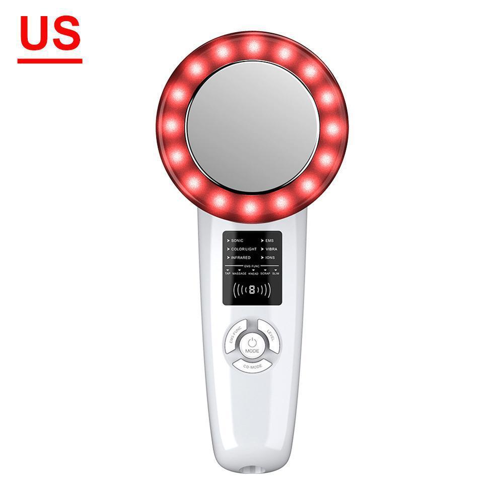 JMT-922186 6-in-1 Ultrasonic Beauty Tool with EMS and Color Light Therapy