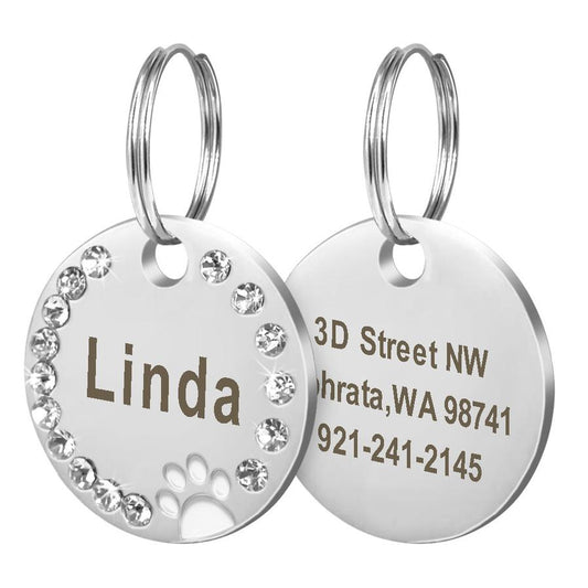 JMT-922378 Custom Metal Round Dog Tags and Keychains