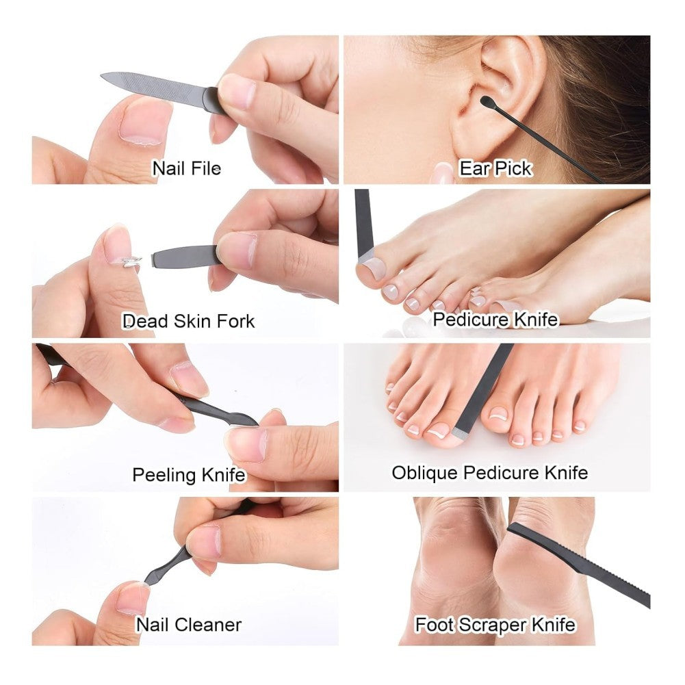 JMT-922442 Professional Nail Clipper and Grooming Tool Set for Manicure and Pedicure Care