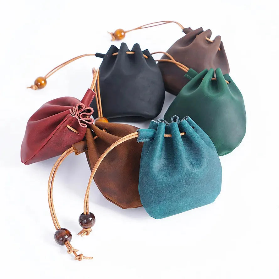 JMT-922570 Genuine Leather Multi-functional Waist Bag, Retro Cowhide Hanging Key Pouch