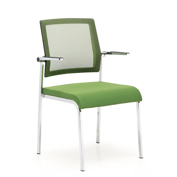 JMT-922954 Ergonomic Mesh Back Office Conference Chair with Adjustable Armrests and Stackable Design
