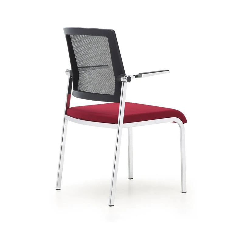 JMT-922954 Ergonomic Mesh Back Office Conference Chair with Adjustable Armrests and Stackable Design