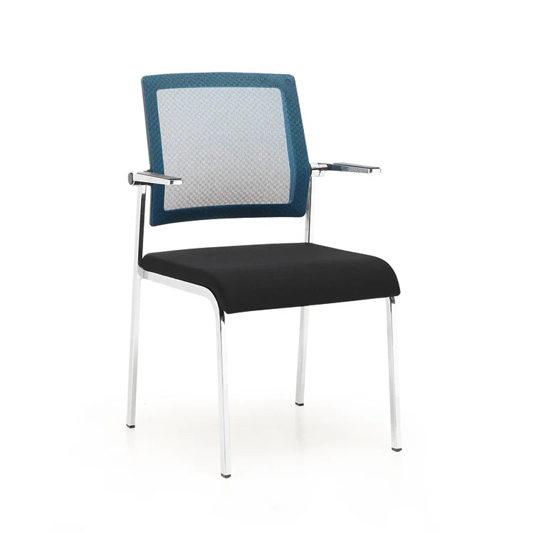 JMT-922954 Ergonomic Mesh Back Office Conference Chair with Adjustable Armrests and Stackable Design