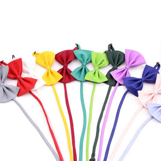 JMT-923018 Solid Color Bow Tie for Dogs and Cats - 11cm Bow Width, Adjustable Fit, Multiple Colors Available