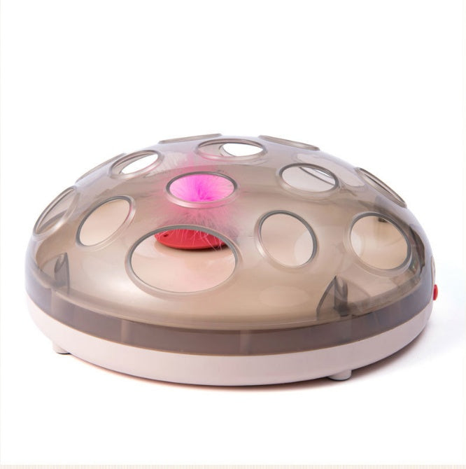 JMT-923338 Interactive Electric Cat Toy Carousel for Engaging Play and Mental Stimulation - ABS Material, Non-Slip Base, Easy Operation