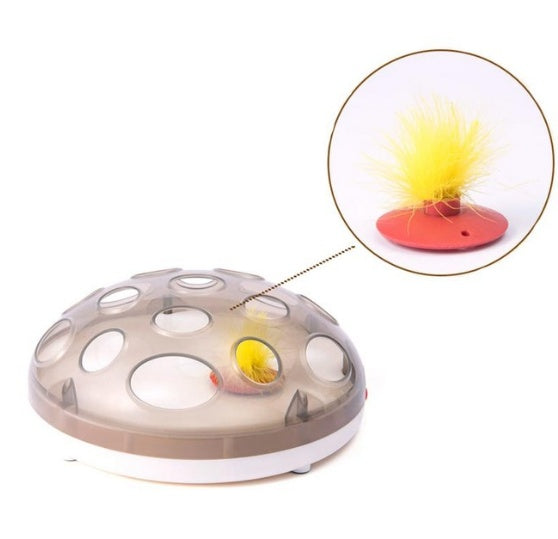 JMT-923338 Interactive Electric Cat Toy Carousel for Engaging Play and Mental Stimulation - ABS Material, Non-Slip Base, Easy Operation