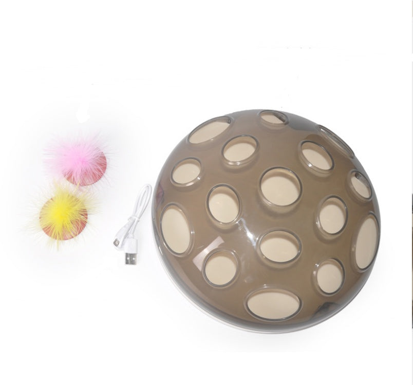 JMT-923338 Interactive Electric Cat Toy Carousel for Engaging Play and Mental Stimulation - ABS Material, Non-Slip Base, Easy Operation