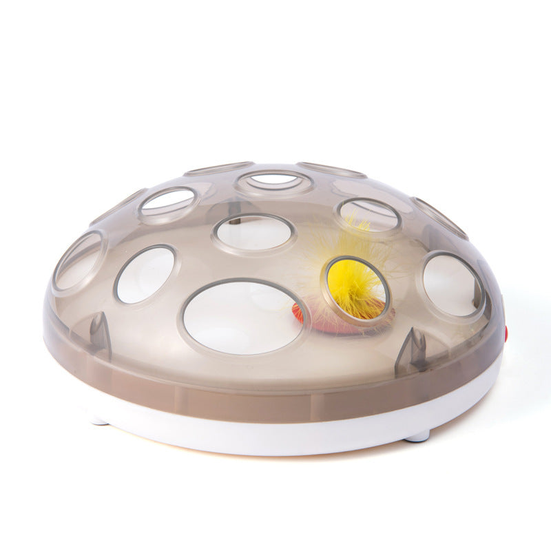 JMT-923338 Interactive Electric Cat Toy Carousel for Engaging Play and Mental Stimulation - ABS Material, Non-Slip Base, Easy Operation