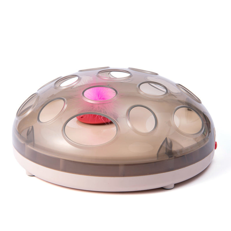 JMT-923338 Interactive Electric Cat Toy Carousel for Engaging Play and Mental Stimulation - ABS Material, Non-Slip Base, Easy Operation