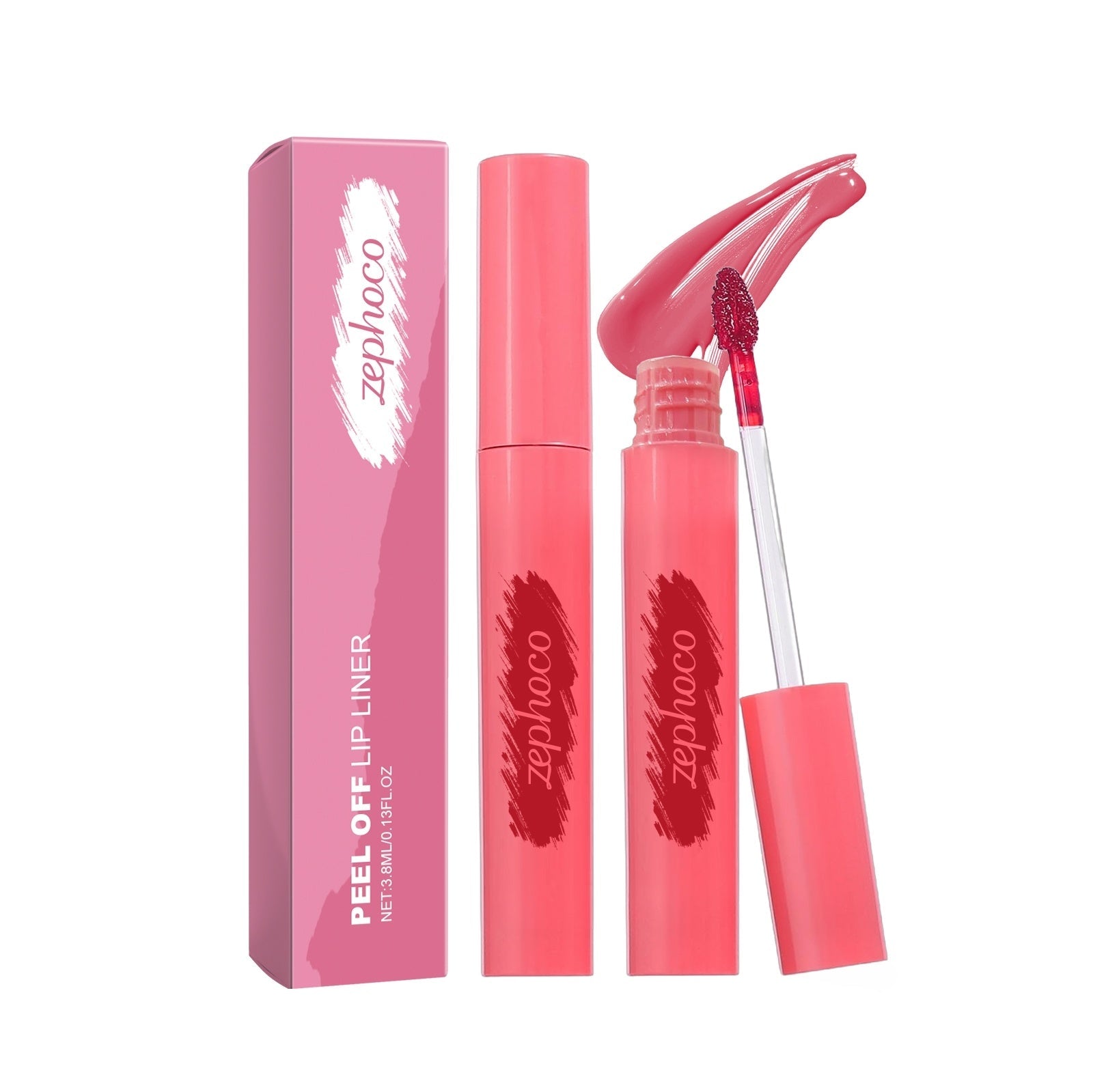 JMT-923466 Matte Tear Off Lip Gloss with Hyaluronic Acid and Vitamin E, 1.6cm x 1.6cm x 11.6cm