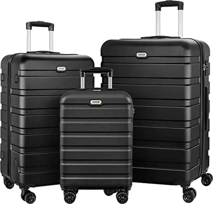 JMT-924298 Aluminium Frame Three-Piece Luggage Set with Wheels for Travel