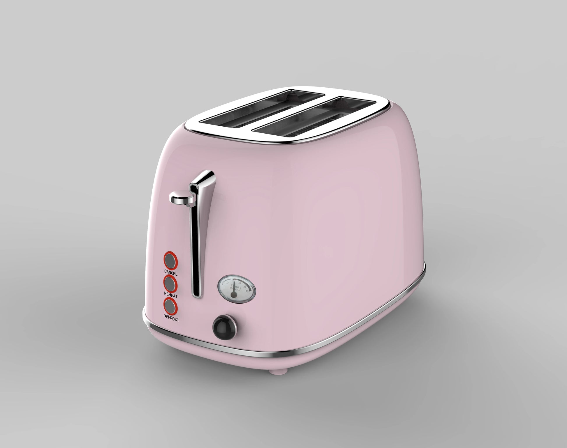 JMT-924298 Retro Stainless Steel Wide Slot Sandwich Toaster for 2 Slices