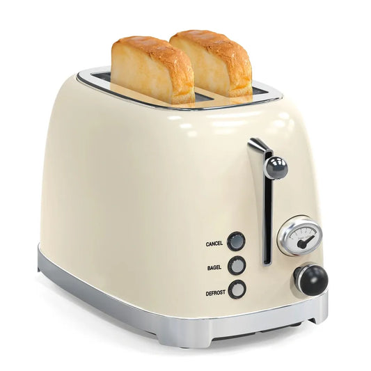 JMT-924298 Retro Stainless Steel Wide Slot Sandwich Toaster for 2 Slices
