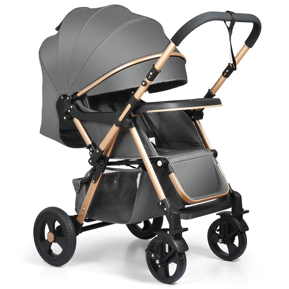 JMT-924362 Luxury Reversible Handle Lightweight Baby Stroller with Iron Frame for Travel