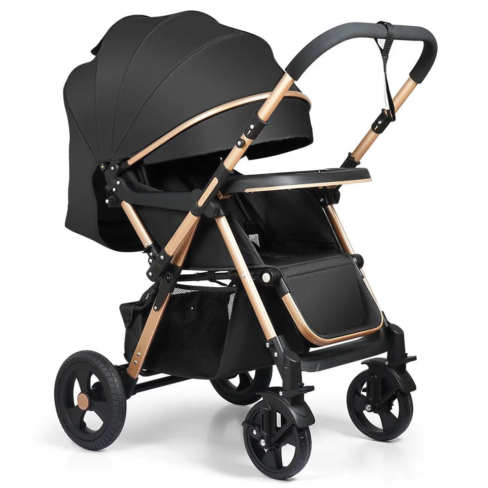 JMT-924362 Luxury Reversible Handle Lightweight Baby Stroller with Iron Frame for Travel