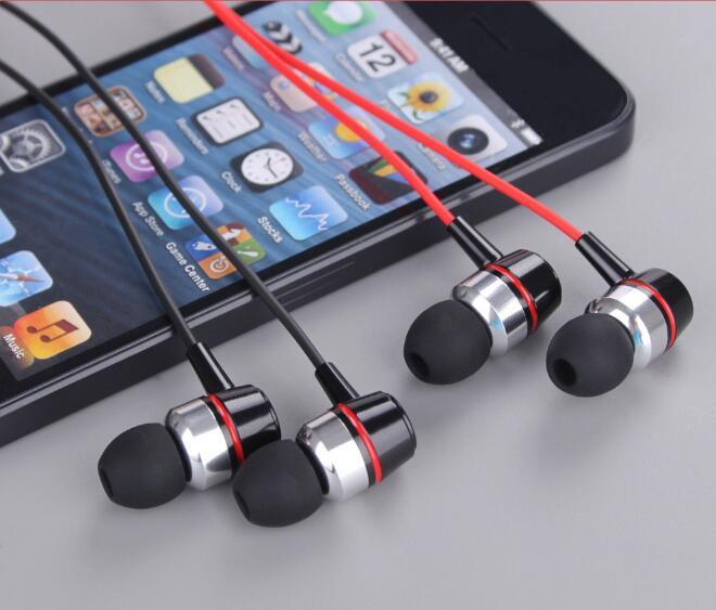 JMT-924490 Metal In-Ear Earphones with 3.5mm Plug and 1.2M Silica Gel Wire for Computers and Mobile Devices