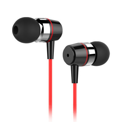 JMT-924490 Metal In-Ear Earphones with 3.5mm Plug and 1.2M Silica Gel Wire for Computers and Mobile Devices