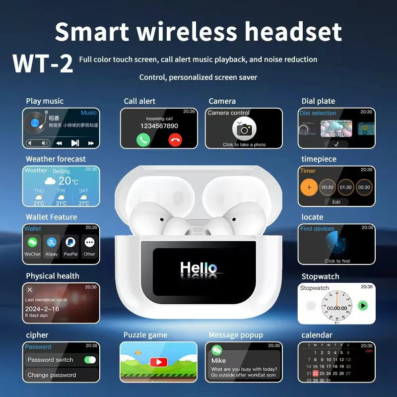 JMT-924682 Wireless Earbuds A8 Pro with Hi-Fi Sound, Noise Cancelling, Waterproof, and Built-in Microphone