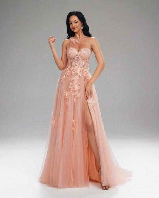 JMT-924746 Elegant Pink Evening Dress for Women - Style SH0035