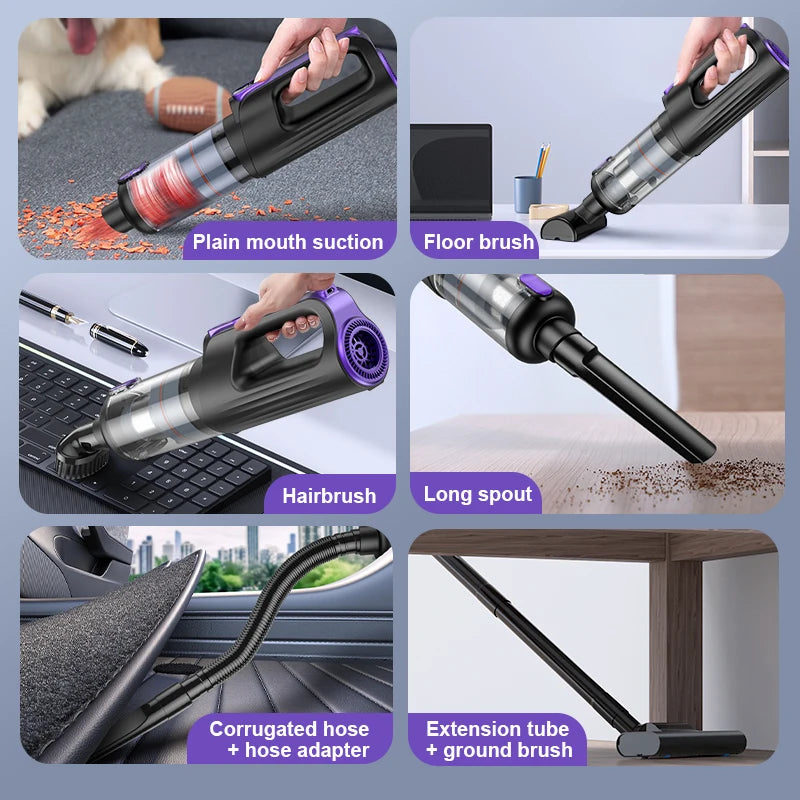 JMT-924810 Compact Handheld Wet/Dry Car Vacuum Cleaner for Efficient Home and Auto Cleaning