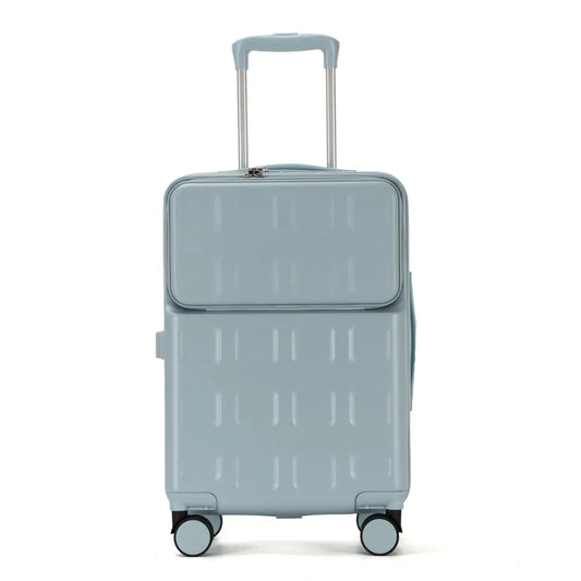 JMT-925066 Custom Logo 4-Wheel Trolley Suitcase with Laptop Compartment - Travel Carry-On Luggage