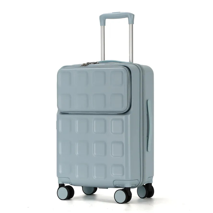 JMT-925066 Custom Logo 4-Wheel Trolley Suitcase with Laptop Compartment - Travel Carry-On Luggage