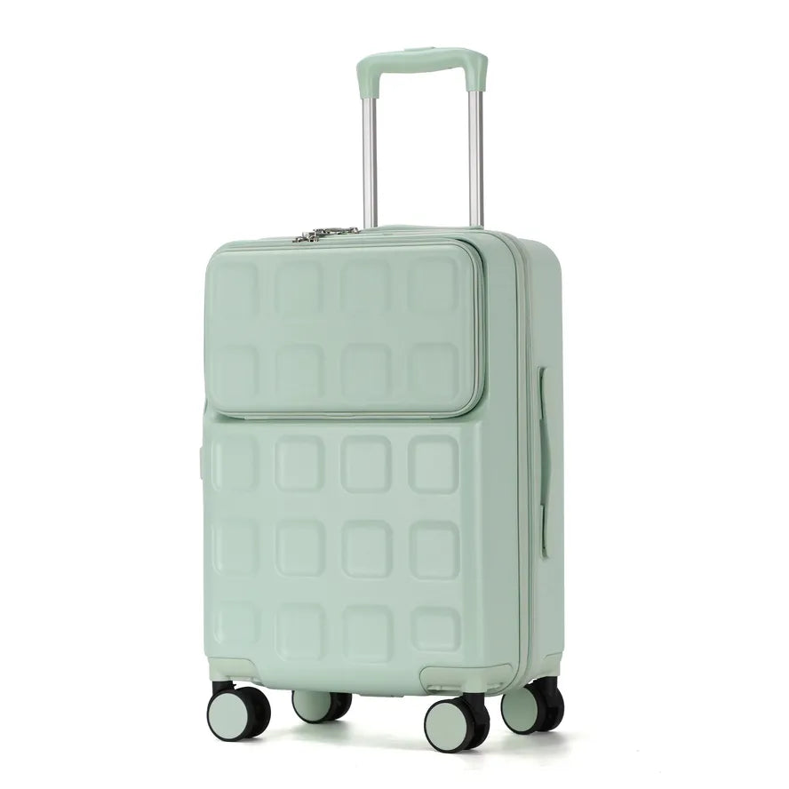 JMT-925066 Custom Logo 4-Wheel Trolley Suitcase with Laptop Compartment - Travel Carry-On Luggage