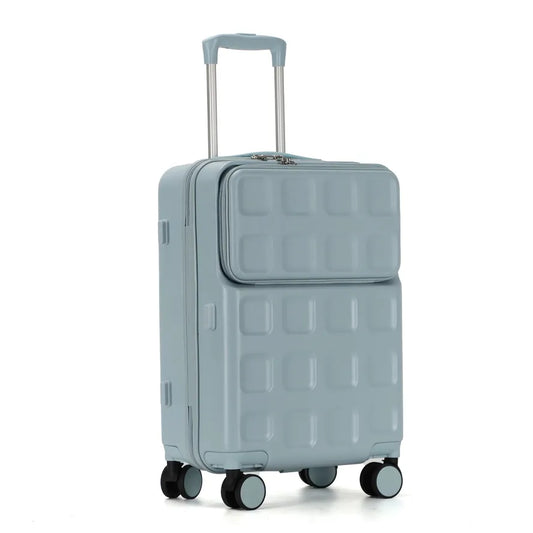 JMT-925066 Custom Logo 4-Wheel Trolley Suitcase with Laptop Compartment - Travel Carry-On Luggage