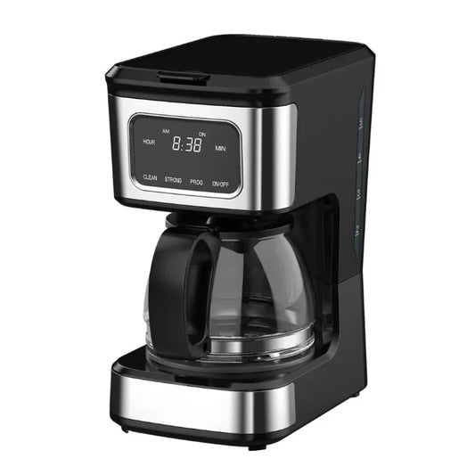JMT-925322 4-Cup Touch Screen Coffee Maker with Stainless Steel Accents and High-Quality Glass Carafe