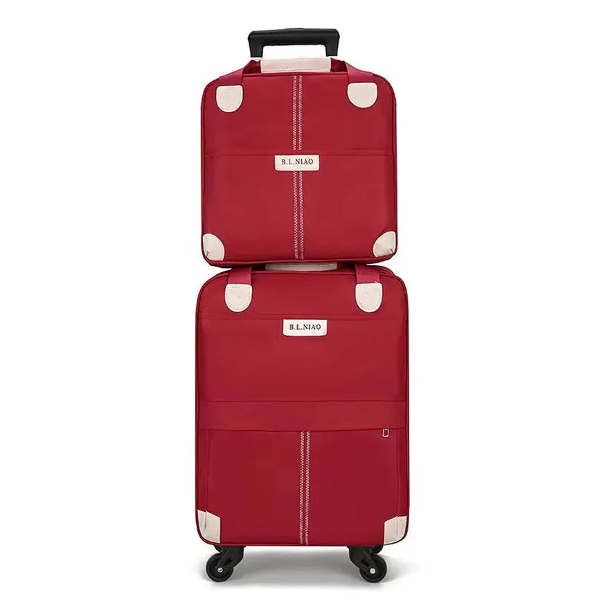 JMT-925450 Oxford Travel Trolley Luggage Bag - 20” Suitcase with Custom Logo Options