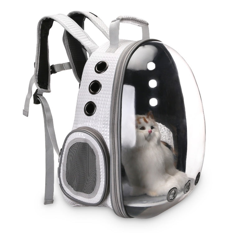 JMT-925514 360-Degree Transparent Bubble Backpack Carrier for Pets - Lightweight and Breathable Rucksack Suitable for Small Dogs and Rabbits