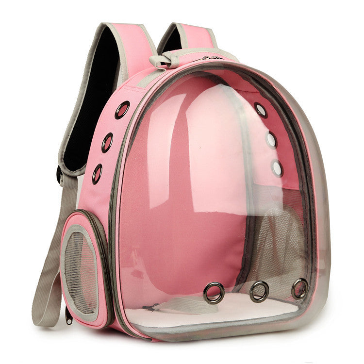 JMT-925514 360-Degree Transparent Bubble Backpack Carrier for Pets - Lightweight and Breathable Rucksack Suitable for Small Dogs and Rabbits