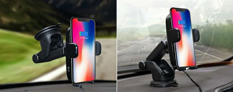 JMT-925514 Fast Wireless Car Charger with Automatic Infrared Sensor for Qi-Compatible Phones